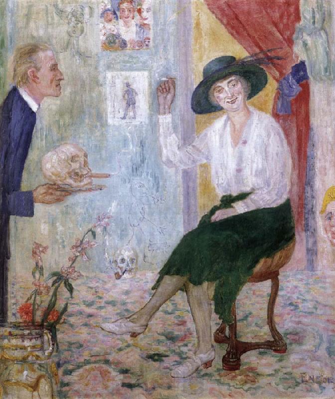 James Ensor The Droll Smokers France oil painting art